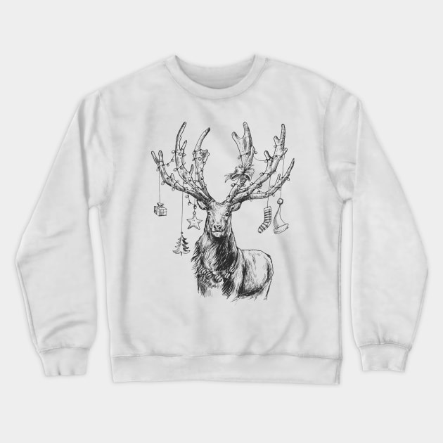 Reindeer Crewneck Sweatshirt by Whatastory